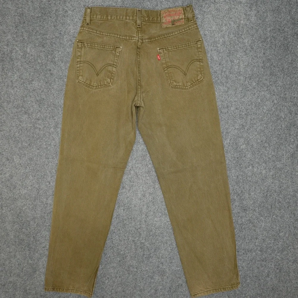 Levi's 550 Jeans Mens 31x32 Olive Brown Relaxed Fit‎ Tapered Leg Denim Cotton